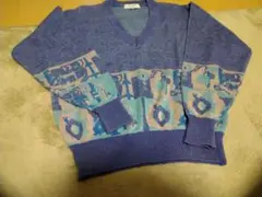 LANVIN 幾何学模様 ニットセーター 48
