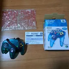 【美品】ニンテンドー64 コントローラー　クリアブルー　動作確認済み
