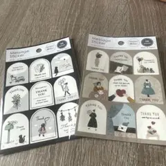【即日発送】サンキューシール　メッセージステッカー 36ピース×2個