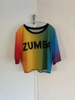 ZUMBAウエア　メッシュTシャツレインボー　Sサイズ