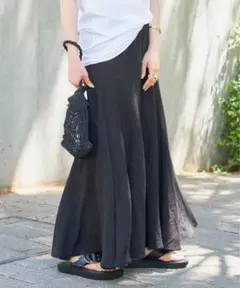 Plage プラージュ◆24SS glaceflare スカート 白38 プラージュ Plage 《追加》glace flare スカート （ホワイト