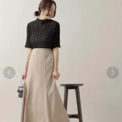 【Ray Cassin】レイカズン　半袖　シアーカットソー　ハイネック