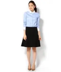 Deuxieme Classe トリアセテートボンディングペプラムスカート