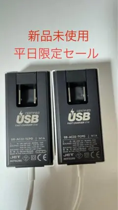 softbabk SB-AC22-TCPD 2個セットACアダプター急速
