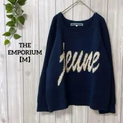 a980＊THE EMPORIUM ロゴニット　ネイビー【M】カジュアル　可愛い