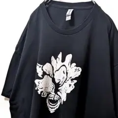 ギルダン デカロゴ Tシャツ ブラック 黒 2XL 古着