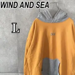 【レアカラー】WIND AND SEA ウィンダンシー ツートン パーカー 刺繍