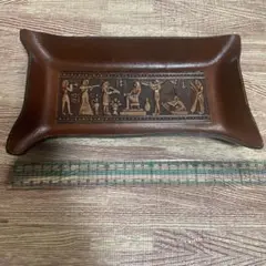 エジプト風 ヒエログリフ 小物入れ レザー 約27cm