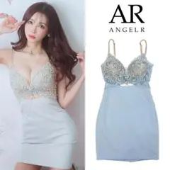 AngelR エンジェルアール アッパーフラワー パールチェーン ミニドレス