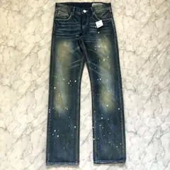 japan vintage paint denim pants grunge
