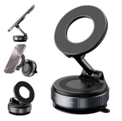 新品　スマホホルダー 車載ホルダー 真空簡単吸着 マグネット