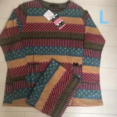 未使用 マタノアツコ 可愛いパッチ刺繍パジャマ「巾着付き・Mサイズ