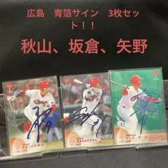 秋山翔吾　坂倉将吾　矢野雅哉　75枚BBM 1st 2025 青箔サインカード