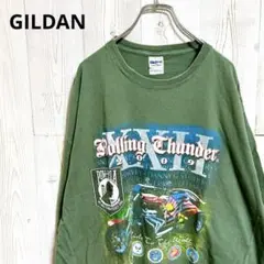 00後半　GILDAN ギルダン　ミリタリー　ローリングサンダー　両面プリントT