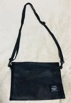 メッシュサコッシュ　メッシュ　サコッシュ　ブラック