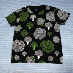 【D.T.S.G】グラニフ ブロッコリーカリフラワー 総柄 プリント Tシャツ