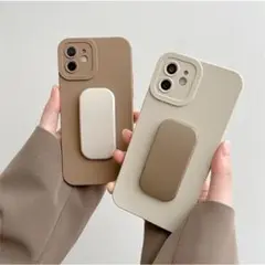iPhone16pro スマホケース スタンド 【新入荷】 韓国 くすみカラー