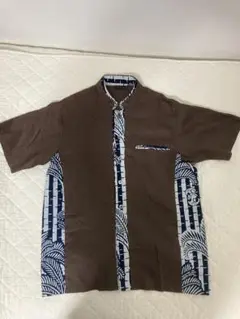 【極美品】Bocca 木花 藍印花布 綿麻 かりゆし ウェア