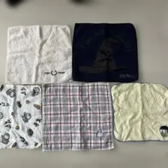タオルハンカチ　5枚セット＋ラコステフェイスタオル