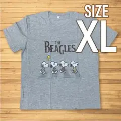 新品未使用★ビートルズ × スヌーピー Tシャツ XL グレー バンドTシャツ