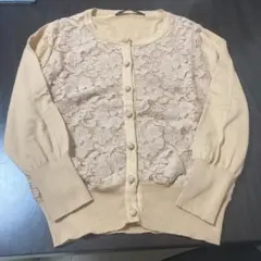 マルティニーク ベージュレースカーディガン