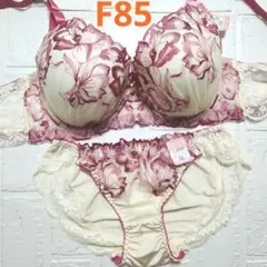 【新品未使用】ブラショーツセット F85 10556 ピンク×クリーム 脇高