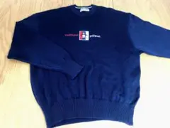 マンシングウェア 長袖ニット コットン SA 紺色 22-1128-02