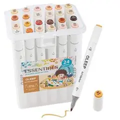✨肌色系✨貴重★OLEEP アルコールアートマーカー24色