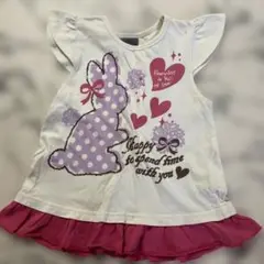 ウサギデザインTシャツ 100cm