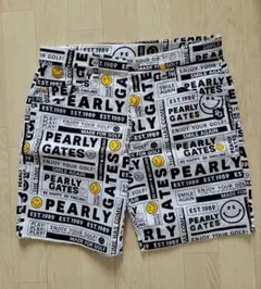 （超美品）パーリーゲイツ 　ニュースペーパー柄　ハーフパンツ　サイズ3