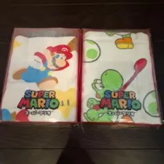 スーパーマリオ　バスタオル２種マリオ柄&ヨッシー柄