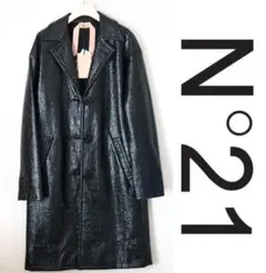 203,500円新品【N°21 】カッコいい チェスターコート 黒 38(M)