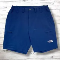 THE NORTH FACE ハーフパンツ 刺繍ロゴ ネイビー M相当 0563