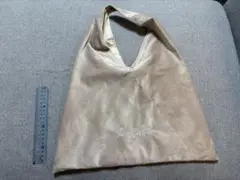 ベージュ ベロア Vネック バッグ