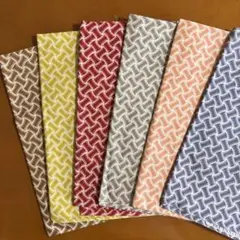 ハギレ　サイズ約109㎝幅×30cm 6色セット　s-21