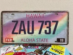 【E62】アロハ　カリフォルニア ハワイ　USA　ブリキ看板 壁掛け