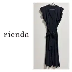 美品【rienda】リボンベルトワンピース■送料無料