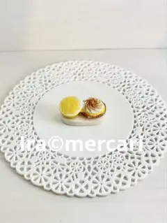 レモンとタルト　フルーツ　フェーブ　フランス製　フェーヴ　置物　ミニチュア陶器