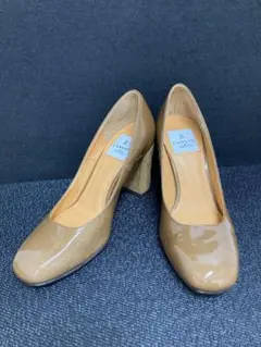 LANVIN ベージュ パンプス 編み込みヒール