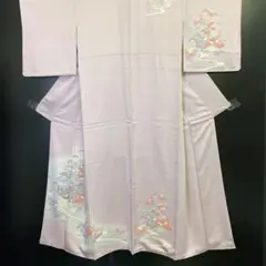 【春】14863r 着物 訪問着 建屋風景