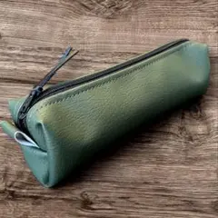 ハンドメイド　合皮　ペンケース　筆箱　ポーチ