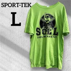 SPORT-TEK 【L】蛍光グリーン Tシャツ