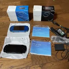 PSP 本体 青 黒 2台セット　箱　説明書付き　ブルー　ブラック