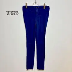 ⚫︎YEVS カラーパンツ（M）スキニー　細身　美脚　ストレッチ　青