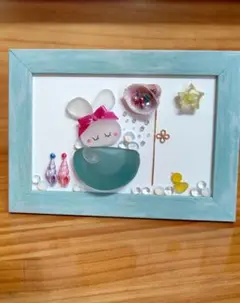 うさちゃんのバスタイム♡シーグラスアート♡