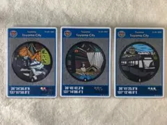 【匿名発送】マンホールカード　Toyama City 富山市　英語版　3枚セット
