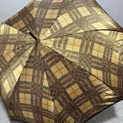 美品未使用　イヴサンローラン　レオパード　豹柄　チェック　晴雨兼用長傘