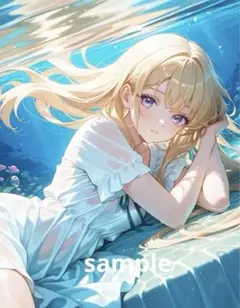 AIイラスト　美女 L版サイズ 1点物 D81