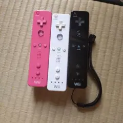 【お得】wiiリモコン3本　ピンク、白、黒