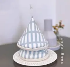 鍋つかみ　ミトン✴︎人気✴︎ハンドメイド　ストウブ、ル・クルーゼなどの三角鍋つかみ